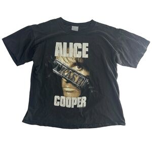 Vintage Alice Cooper Shirt Mens XL Black Trashed America Tour‎ 1990 Brockum USA